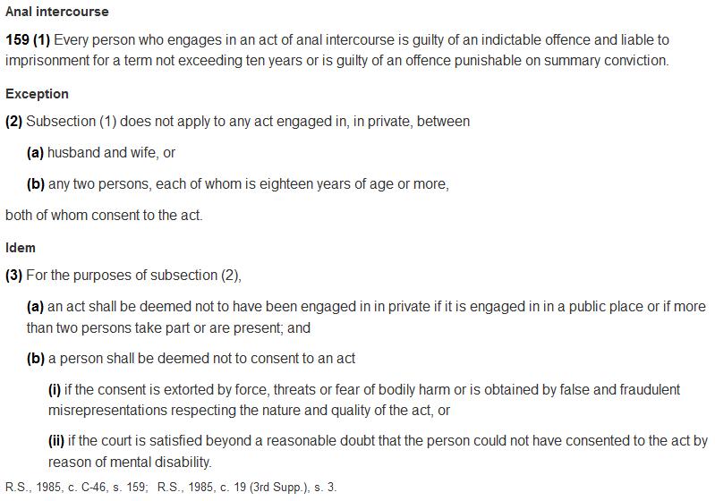 万万没想到!加拿大竟然有条针对*菊爆**的刑法,如今要被废除了。。。