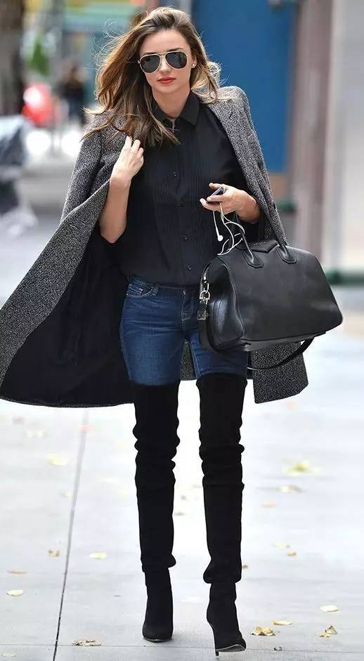 过膝潮流长筒靴不会滑,今年冬季过膝靴还流行么