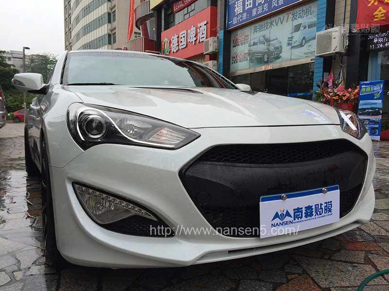 酷派劳恩斯全车改色膜,现代劳恩斯酷派黑红渐变改色