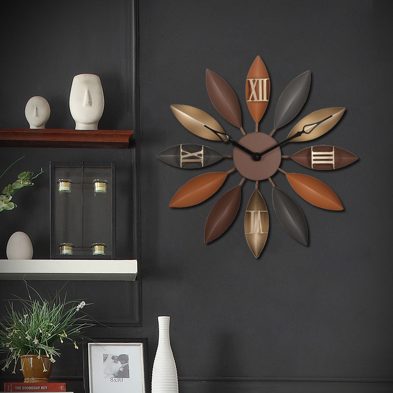 客厅钟表挂钟网红创意轻奢风,客厅创意挂钟