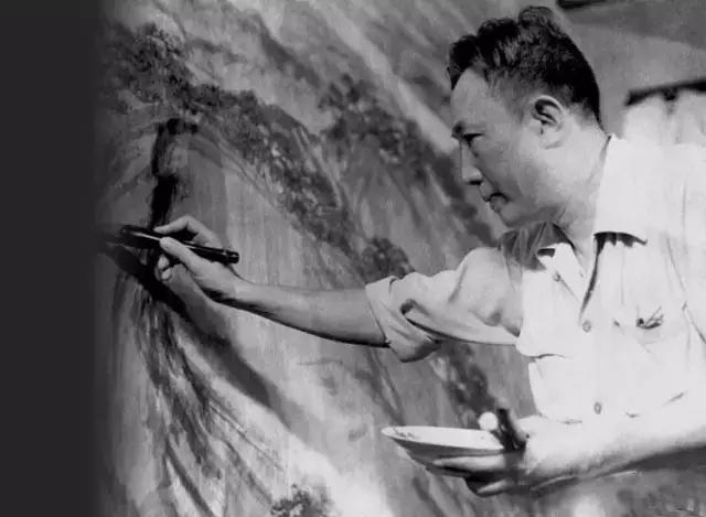 傅抱石与中国画教学,傅抱石泼墨山水画法