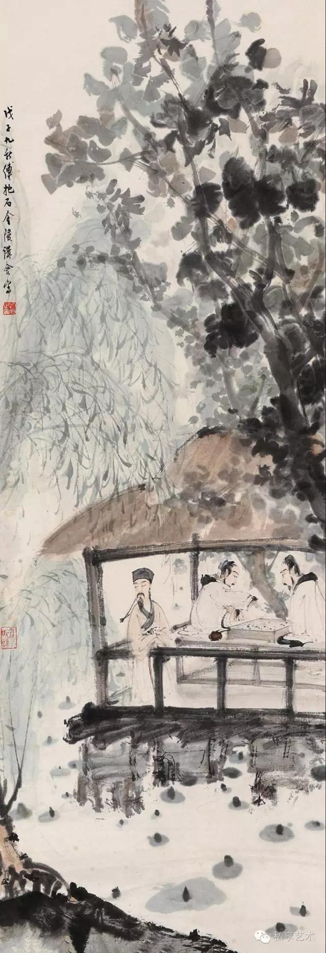 傅抱石与中国画教学,傅抱石泼墨山水画法