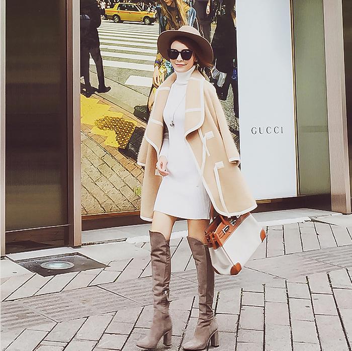 2020秋冬呢子大衣完美穿搭时尚,雾霾蓝呢子大衣秋冬搭配