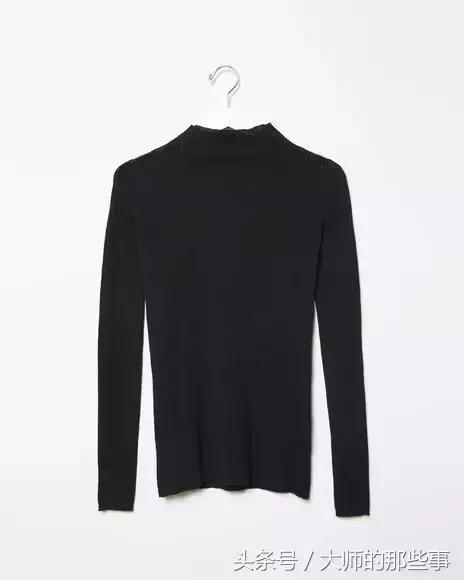 高端黑色蕾丝假高领打底衫,高领打底衫黑色满天星