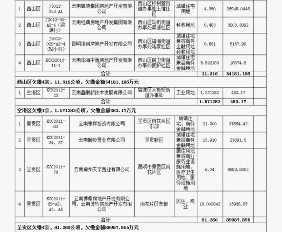 昆明土地出让金滞纳金,昆明市收回国有土地使用权