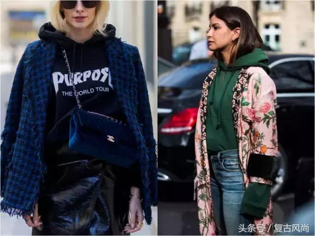 连帽卫衣今年很流行,长款连帽卫衣怎么穿才好看