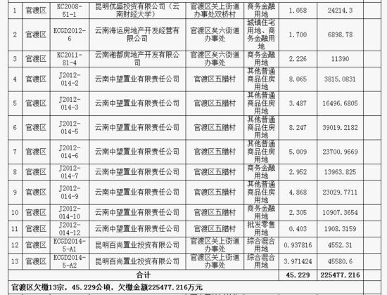 昆明土地出让金滞纳金,昆明市收回国有土地使用权