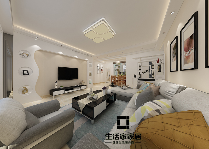 济南口碑好的小户型装修效果图,济南现代简约装修设计效果图