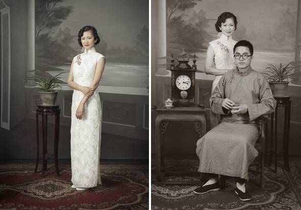 旗袍摄影拍戏,旗袍摄影老照片