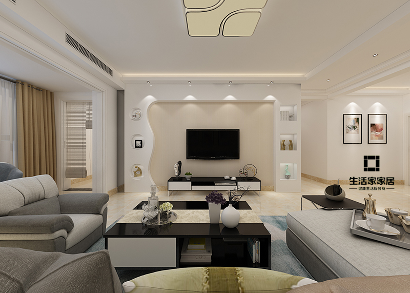 济南口碑好的小户型装修效果图,济南现代简约装修设计效果图