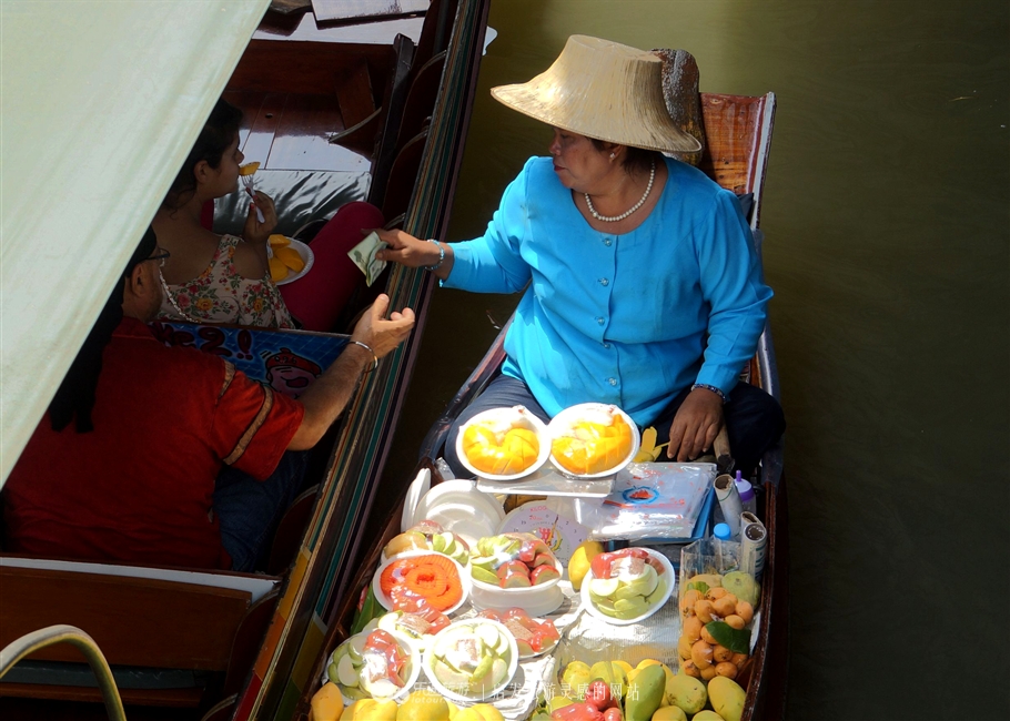 曼谷到丹嫩多水上市场,丹嫩沙多水上集市
