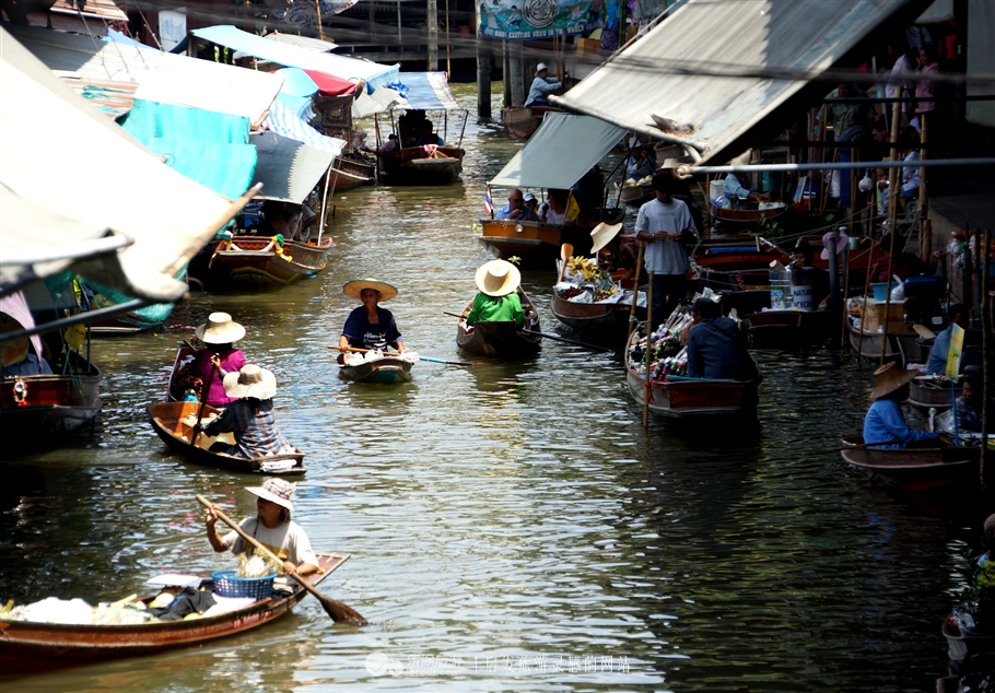 曼谷到丹嫩多水上市场,丹嫩沙多水上集市