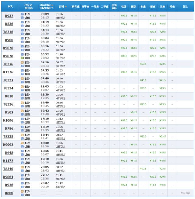 长沙至永州高铁火车时刻表,最新长沙至广州高铁时刻表