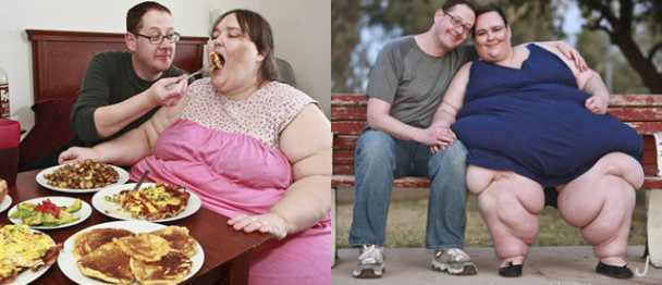 小伙娶310斤胖女人,男子娶600斤女人