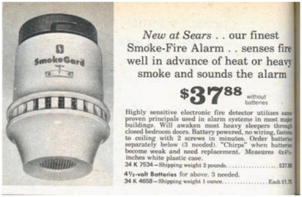 常用烟雾报警器和温度报警器,早期烟雾报警器