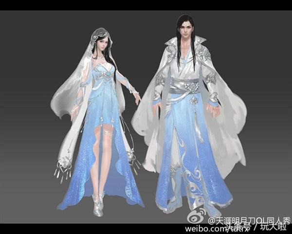 天涯明月刀近期上新时装玩家实图及原画分享