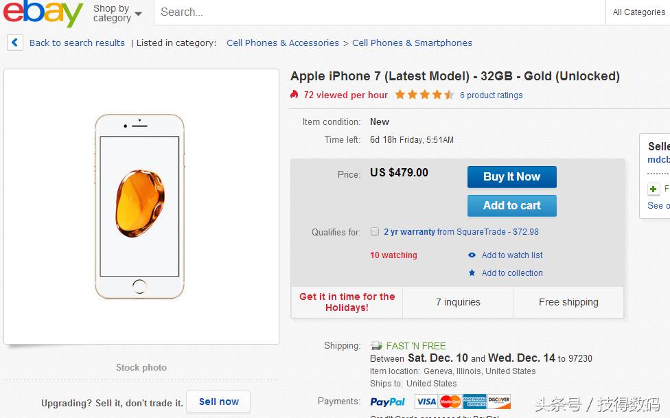 ebay上的苹果手机为什么那么便宜 (ebay买的iphone7)