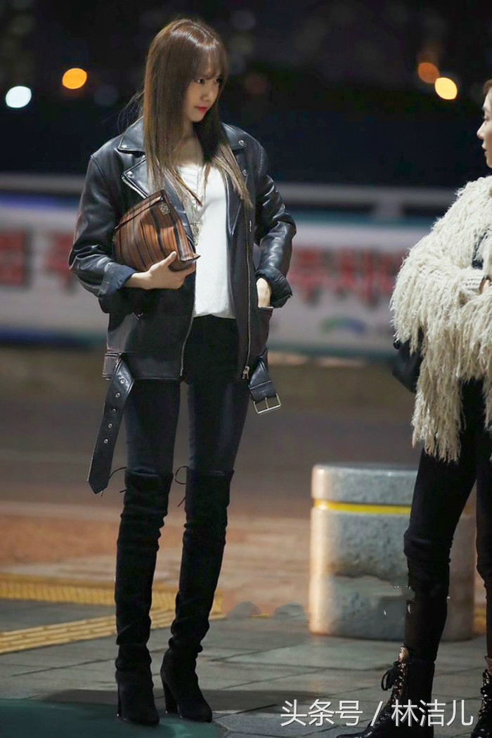 杨幂刘亦菲同款靴子,刘亦菲同款长筒靴搭配