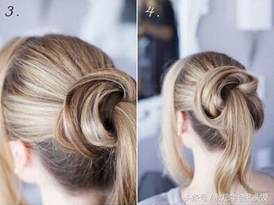 发量少的韩式花苞头的扎法教程,花苞头发型简单好看发量少