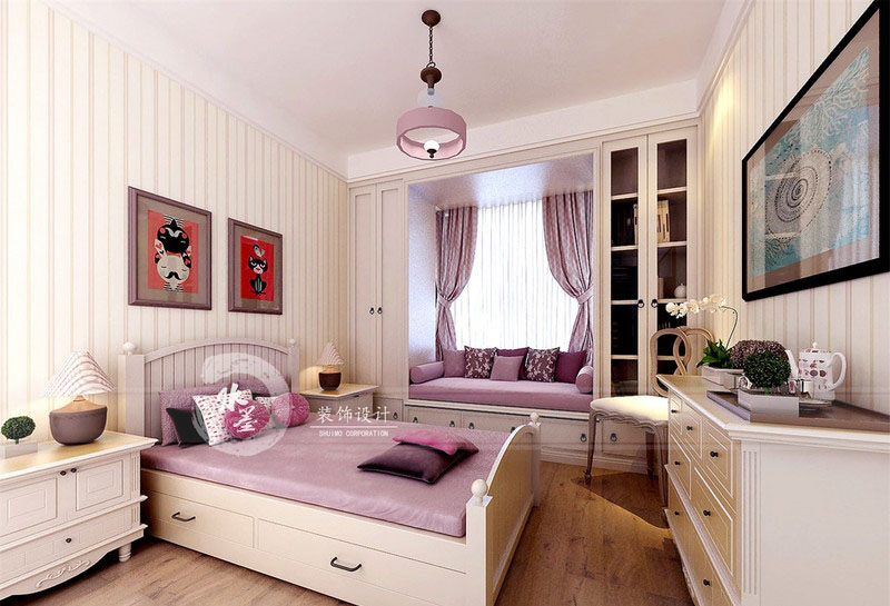 芜湖美式家居风格装修设计案例,芜湖美加印象120平装修