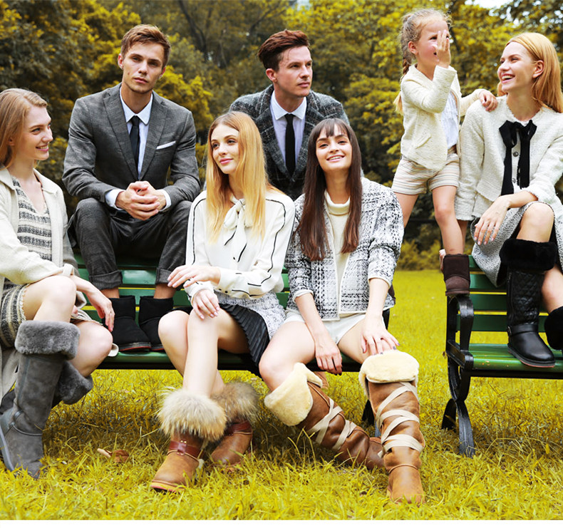 雪地靴也不暖和,冬季保暖高腰雪地靴穿搭