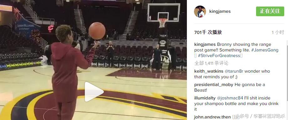 詹姆斯儿子超远三分,詹姆斯最有天赋的儿子