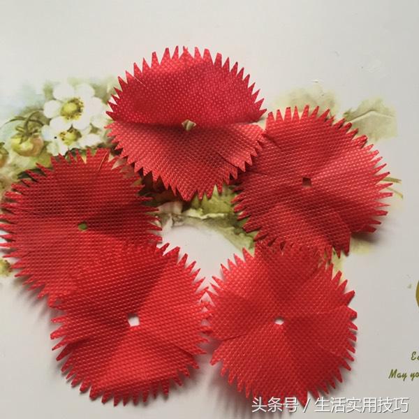 购物袋变废为宝康乃馨,购物袋做鲜花教程