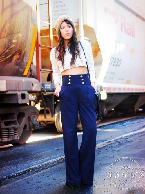 水手裤合集,水手裤直筒裤