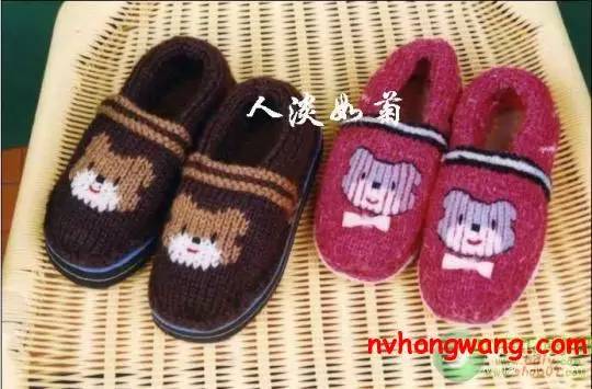 玉儿纺毛线拖鞋编织,编织毛线拖鞋花图案