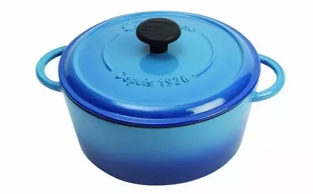 法国进口珐琅lecreuset酷彩铸铁锅,deslon德世朗珐琅铸铁锅24cm宝石蓝