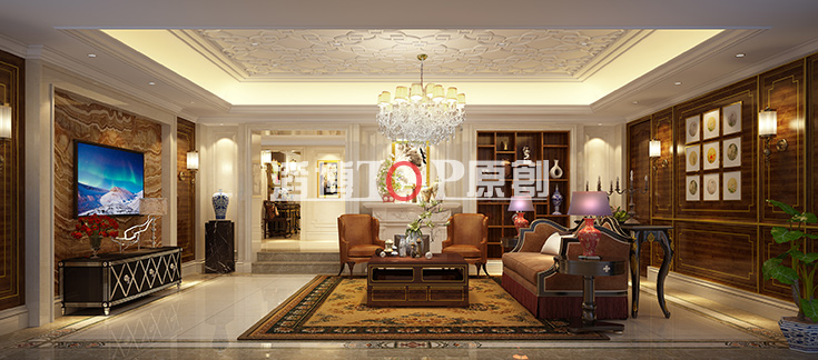 昆明呈贡客厅装修设计案例,昆明别墅装修设计案例