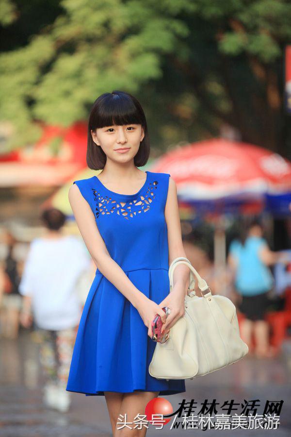 桂林街拍美女看完你会更想来桂林旅游的