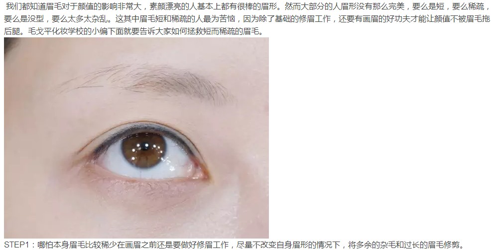 眉毛短的女人怎样画眉,眉毛淡且稀疏适合用什么画眉