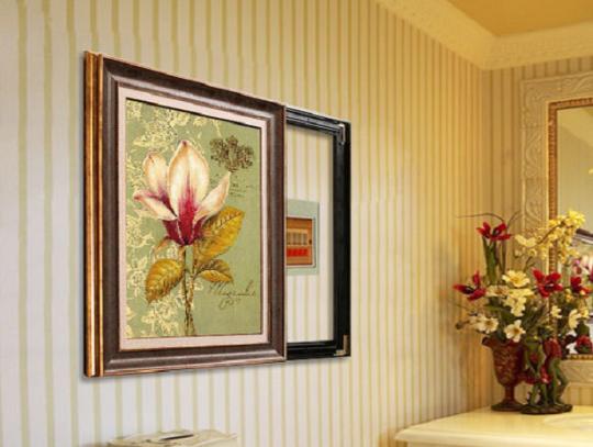 配电箱涂鸦效果图,家装电箱遮盖创意画