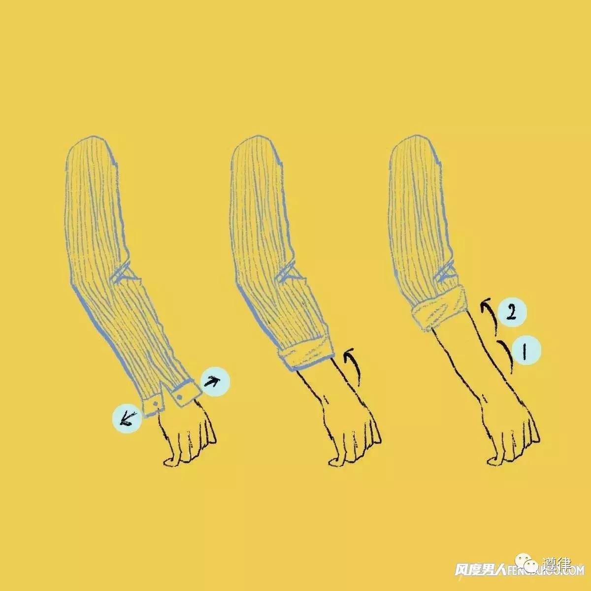 衬衫袖子怎么卷,衬衫怎么把袖子撸起来