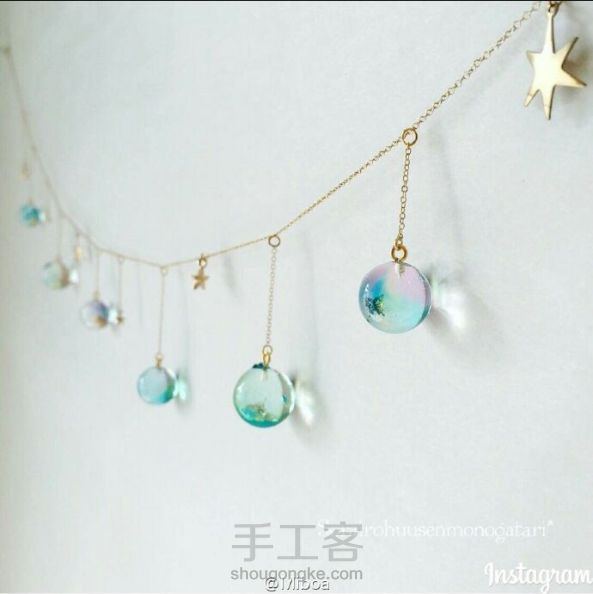 滴胶手工制作教程,滴胶梦幻流沙制作全过程