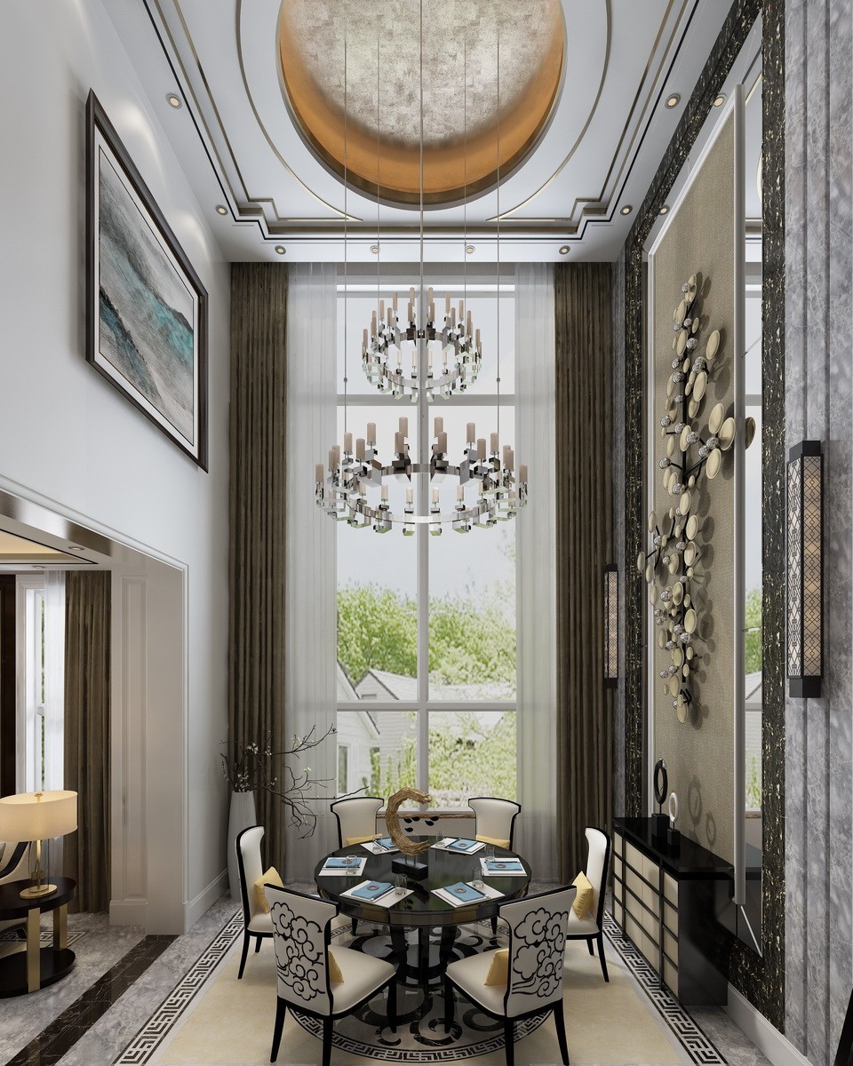 王文泉简欧别墅样板间室内设计,王文泉别墅设计