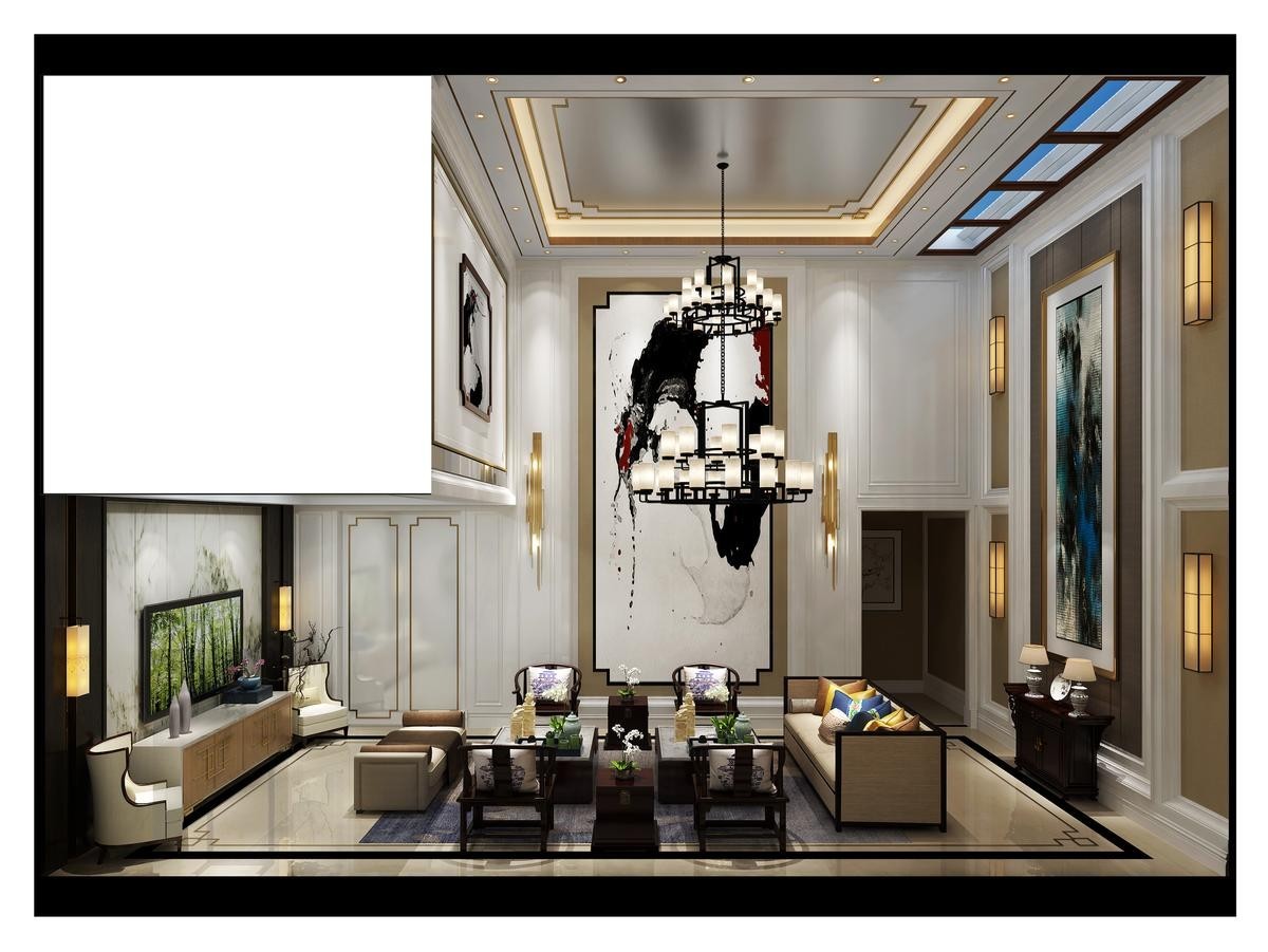 王文泉简欧别墅样板间室内设计,王文泉别墅设计