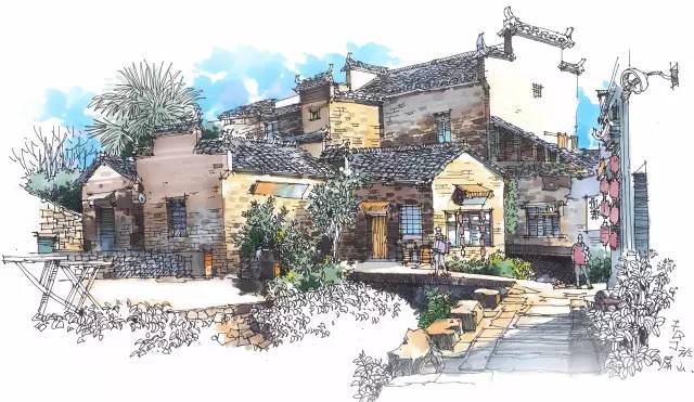 迷人的山水绘画,徽州特色烟雨江南画