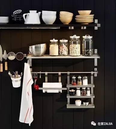 墙面收纳置物架,六个平方厨房收纳置物架