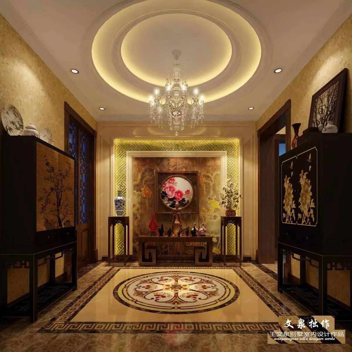 王文泉简欧别墅样板间室内设计,王文泉别墅设计