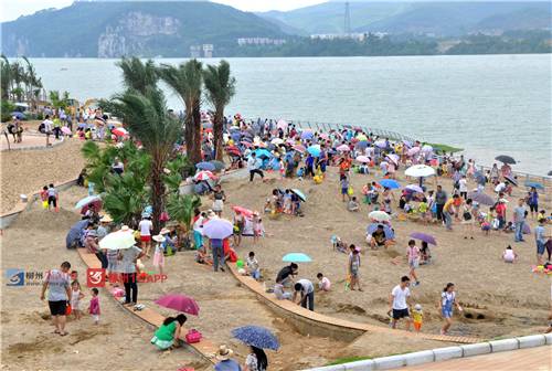 人工沙滩柳州,柳州金沙角人工海滩