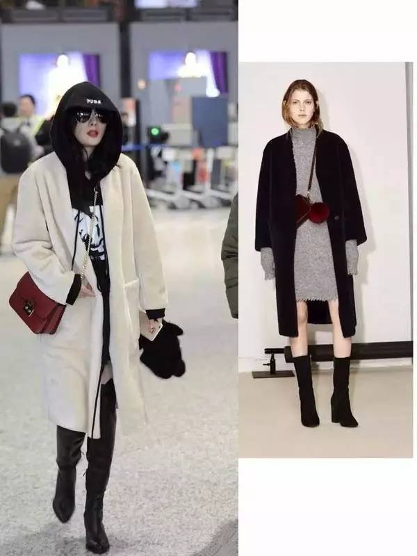 过膝靴杨幂,杨幂穿黑色过膝长靴街拍