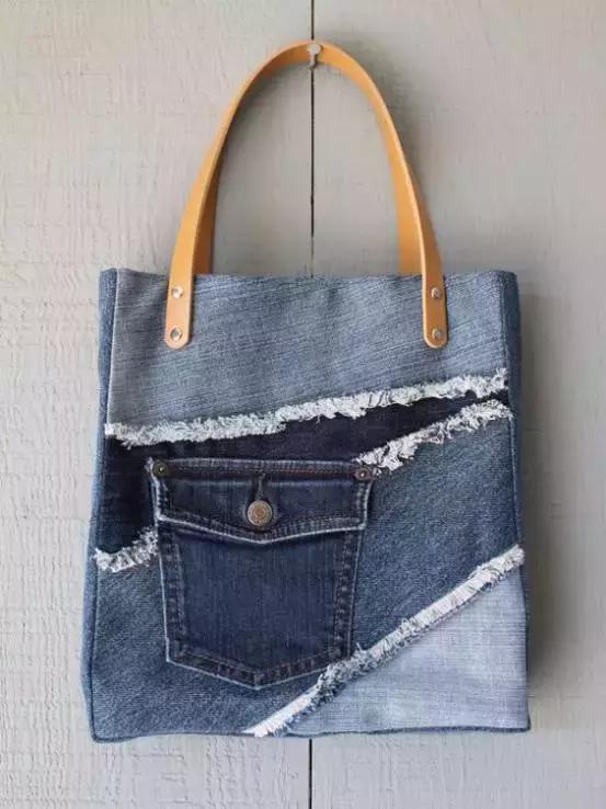 旧牛仔裤改造手工制作大全,旧牛仔裤改造双肩背包视频