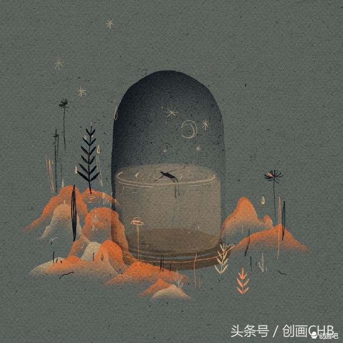 抽象插画艺术家,抽象的美育绘画作品