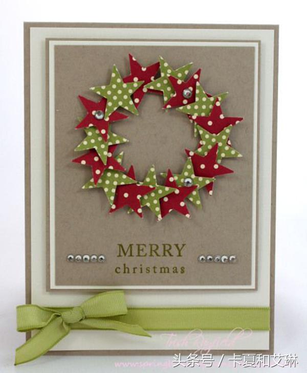 圣诞节简单手工做贺卡送给妈妈,圣诞贺卡手工制作简单易学