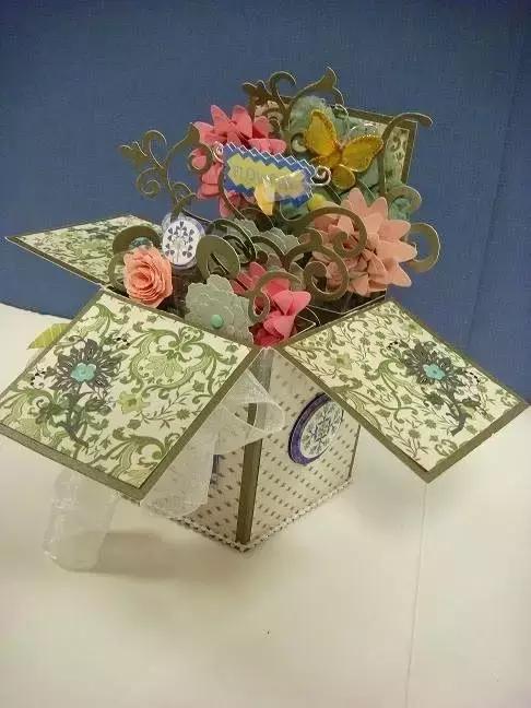 正方形立体盒子贺卡,立体盒子贺卡怎么做