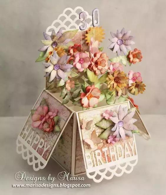 正方形立体盒子贺卡,立体盒子贺卡怎么做