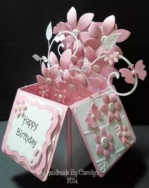 正方形立体盒子贺卡,立体盒子贺卡怎么做