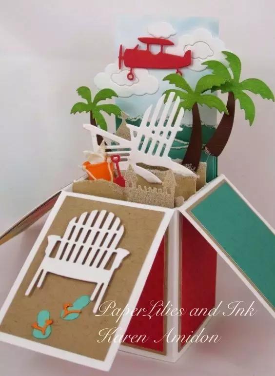 正方形立体盒子贺卡,立体盒子贺卡怎么做